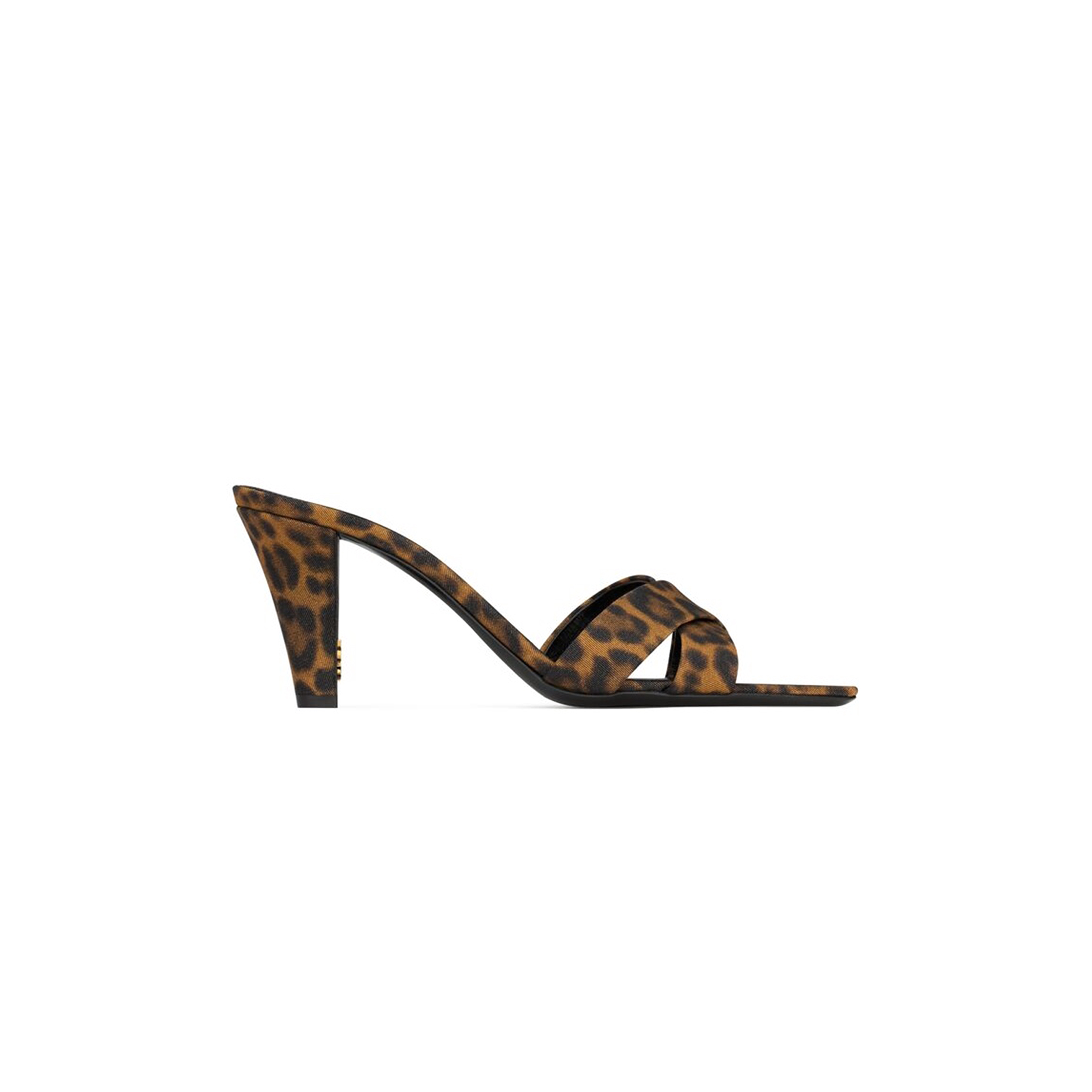 YSL JILL MULES IN LEOPARD GROSGRAIN 825270AAESW2094 YSL JILL MULES IN LEOPARD GROSGRAIN 825270AAESW2094